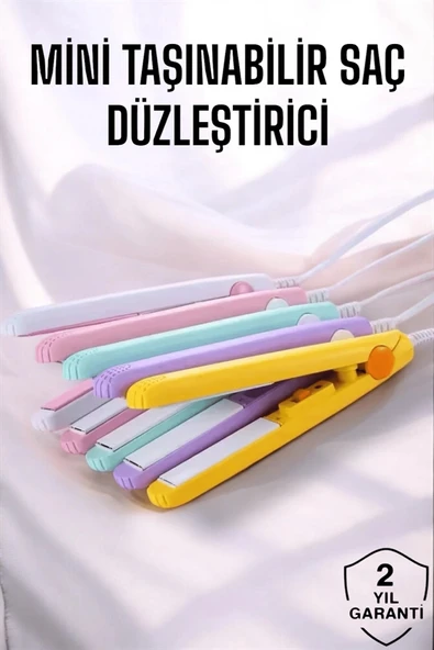 180°C Isı ve Uzun Süre Kalıcı Düzlük Sağlayan Mini Saç Düzleştirici - Resim 2