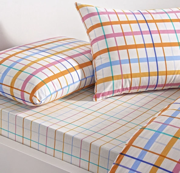 TAÇ YENİ SEZON RANFORCE TEK KİŞİLİK NEVRESİM TAKIMI FLEXİA TURUNCU - 2