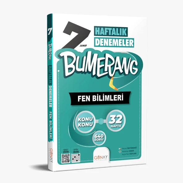 GÜNAY YAYINLARI 7. Sınıf Bumerang 32 Haftalık Fen Bilimleri Denemeleri ürün görseli