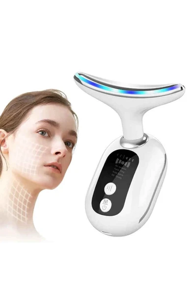 400mAh 45 Derece 3 Modlu Isıtmalı Yüz ve Boyun Kırışıklık ve Sıkılaştırma Cihazı