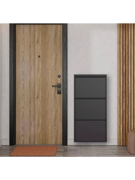 Denni 3'lü Metal Ayakkabılık - Antrasit - 2