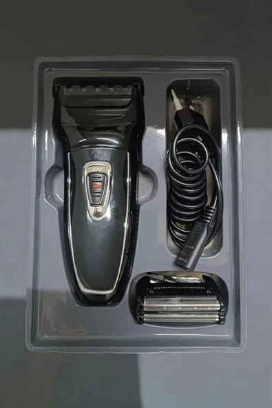 Şarjlı Paslanmaz Çelik Bıçaklı ve Kablosuz Saç Sakal Tıraş Makinesi - Resim 4