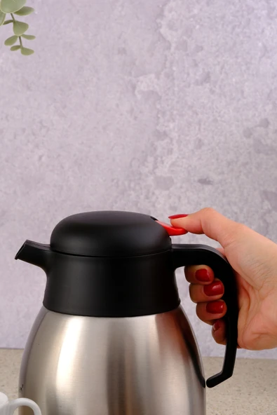2 Litre Çelik Soğuk Sıcak Su Ve Çay Termosu - 1200p - 3