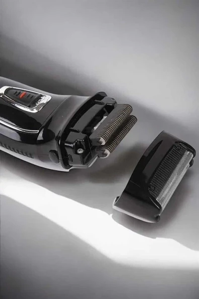 Şarjlı Paslanmaz Çelik Bıçaklı ve Kablosuz Saç Sakal Tıraş Makinesi - Resim 3