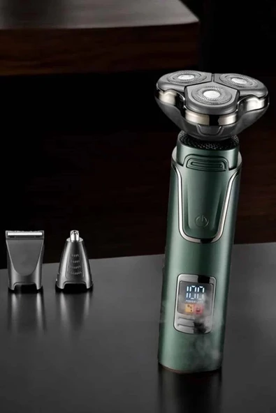 3 Başlıklı Profesyonel Saç ve Sakal Bakım Seti Vücut, Burun ve Kulak Tüy Alma - Resim 3