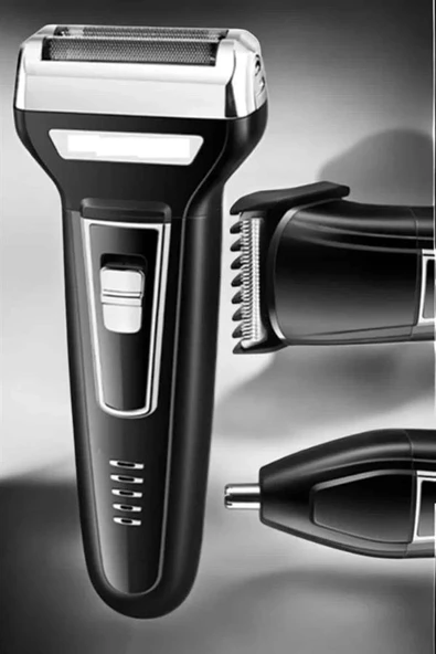 3 Başlıklı Kulak Ve Burun Tıraş Makinesi Erkeklere Özel - Resim 3