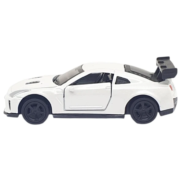 Çek Bırak Metal Küçük Arabalar 8 cm - 6411A - Beyaz - Resim 4