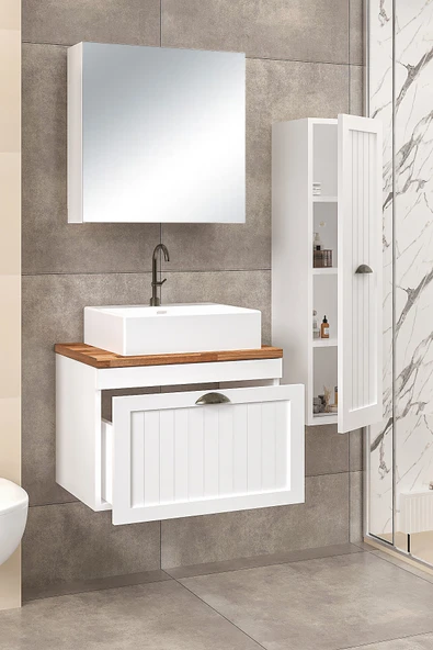 65 cm Aren Banyo Dolabı + 30 cm Aren Boy Dolabı - 4