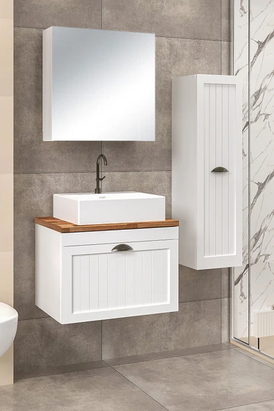 65 cm Aren Banyo Dolabı + 30 cm Aren Boy Dolabı - 2