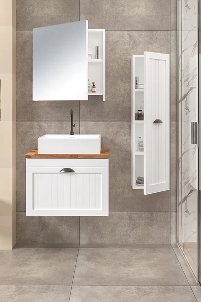 65 cm Aren Banyo Dolabı + 30 cm Aren Boy Dolabı - 3