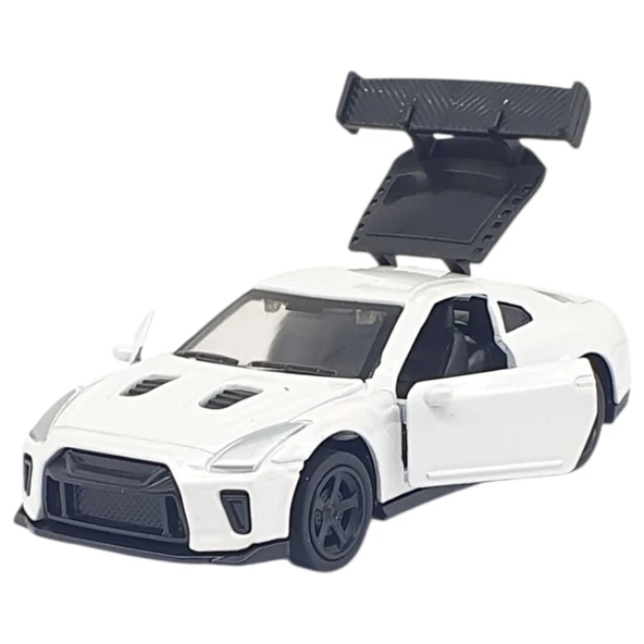 Çek Bırak Metal Küçük Arabalar 8 cm - 6411A - Beyaz - Resim 3