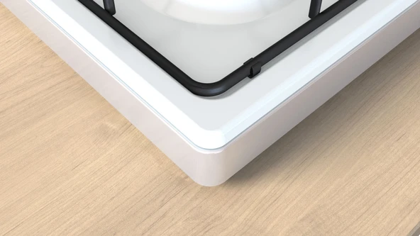 Profilo OD30K2B80D Beyaz Emaye Set Üstü Ocak - Resim 3