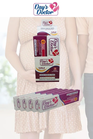 DAY''S DOCTOR Erken Hızlı Gebelik-hamilelik Testi | Day's Doctor | Pratik | Hijyenik | %99,8 | 5 Adet ürün görseli