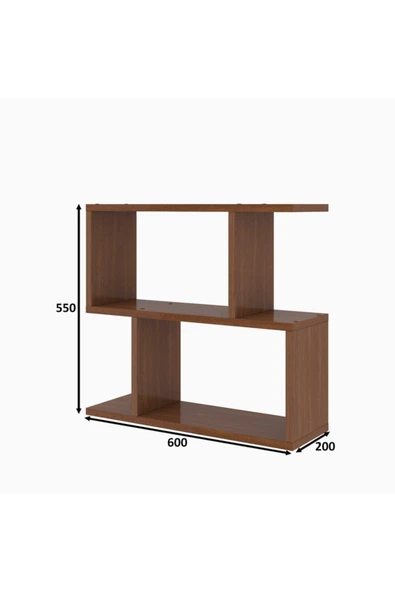 Decormet Lale Yan Sehpa Ceviz - Resim 5