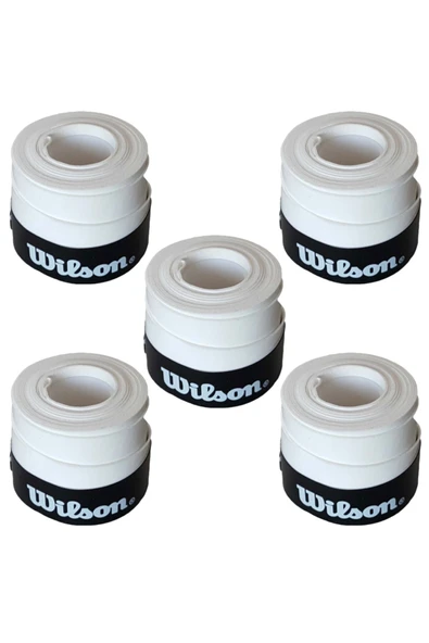 Wilson Comfort Bowl O'grips 5 Adet Grip, Tenis Raketi Gribi Beyaz - 1