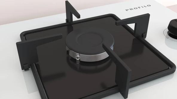 Profilo OE36K2P10D Beyaz Cam Ankastre Ocak - Resim 4