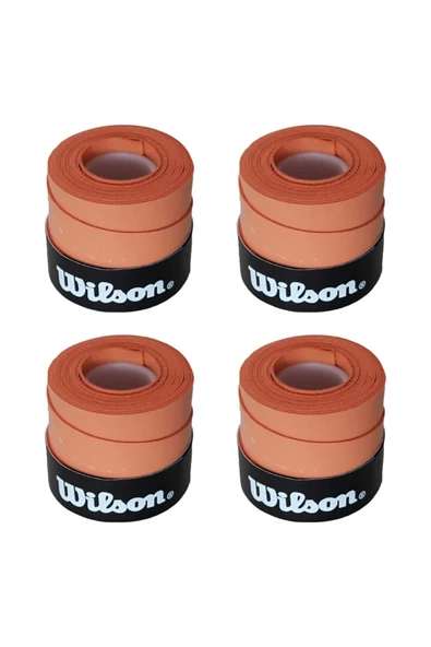 Wilson Comfort Bowl O'grips 4 Adet Grip, Tenis Raketi Gribi Kiremit Renkli - 1