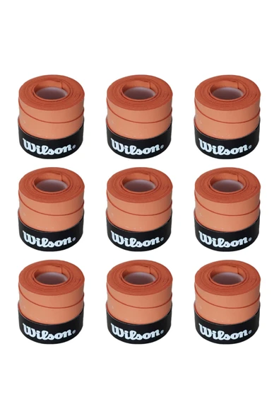 Wilson Comfort Bowl O'grips 9 Adet Grip, Tenis Raketi Gribi Kiremit Renkli - 1