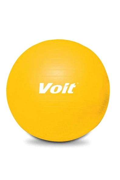 Voit Gymball 65 cm Pompalı Siyah Pilates Topu Sarı - Resim 2
