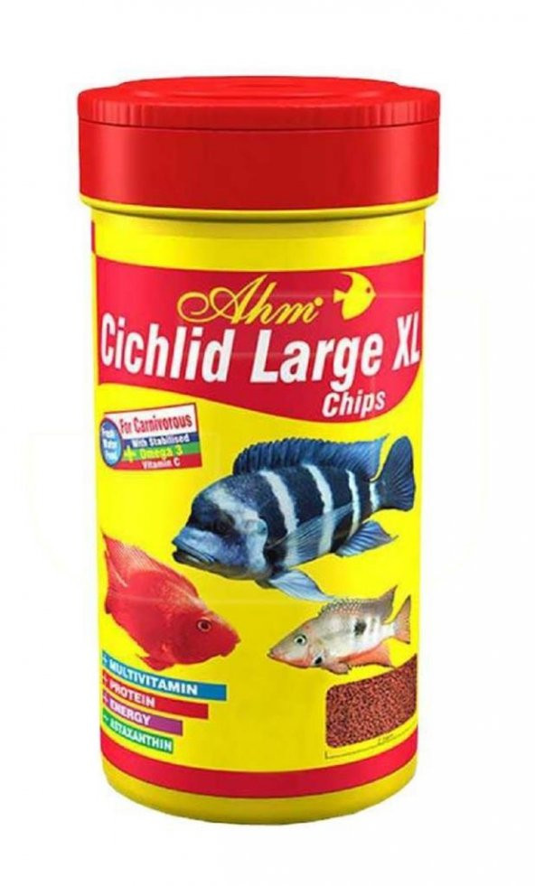 Ahm Large XL Cichlid Granulat Granül Balık Yemi 1000 ml