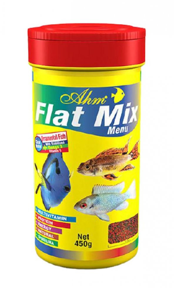 Ahm Flat Mix Menu Balık Yemi 1000 ml