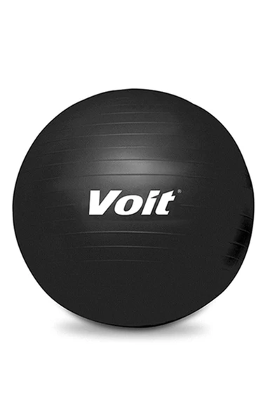 Voit Gymball 65 cm Pompalı Siyah Pilates Topu Siyah - Resim 2