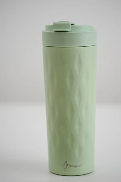 PNG-1167 500ml Flip Kapak Desenli Çelik Mug | 6 Saat Sıcak 12 Saat Soğuk | Sızdırmaz & BPA Free - Resim 2