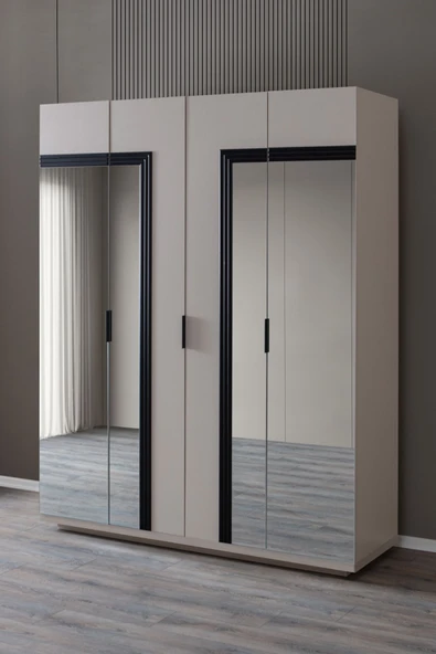 Vegnum Genç Odası Takımı - Vegnum 4 Kapaklı Dolap, Bali Çalışma Masası, Şifonyer, Komodin - Resim 2