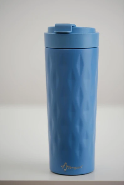 PNG-1167 500ml Flip Kapak Desenli Çelik Mug | 6 Saat Sıcak 12 Saat Soğuk | Sızdırmaz & BPA Free - Resim 2