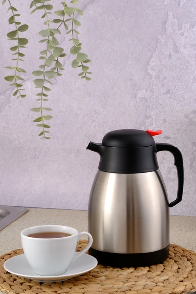 Paslanmaz Çelik Çay Termosu 1.5 Litre | 12-24 Saat Soğuk, 8-12 Saat Sıcak Tutma | Paslanmaz Çelik - Resim 3