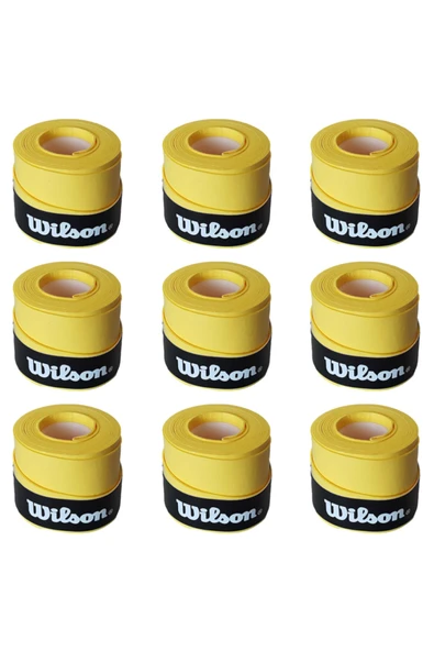 Wilson Comfort Bowl O'grips 9 Adet Grip, Tenis Raketi Gribi Sarı - 1