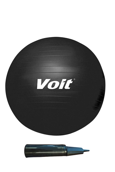 Voit Gymball 65 cm Pompalı Siyah Pilates Topu Siyah ürün görseli