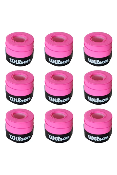Wilson Comfort Bowl O'grips 9 Adet Grip, Tenis Raketi Gribi Pembe - 1