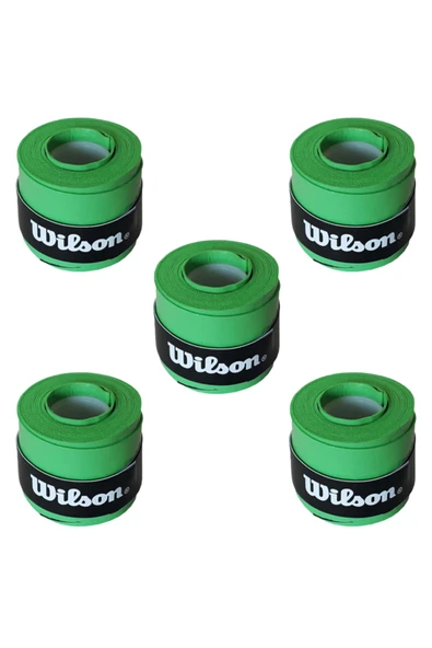Wilson Comfort Bowl O'grips 5 Adet Grip, Tenis Raketi Gribi Yeşil - 1