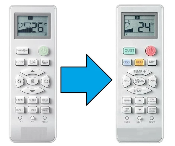 Dijitsu  uyumlu Klima Kumandası-Resimde Sağdaki Gönderilir ürün görseli 1