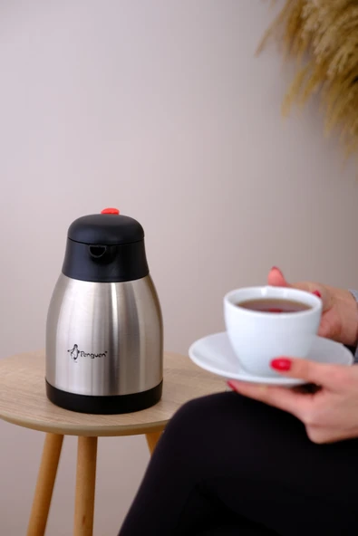 Paslanmaz Çelik Çay Termosu 1.5 Litre | 12-24 Saat Soğuk, 8-12 Saat Sıcak Tutma | Paslanmaz Çelik - Resim 2