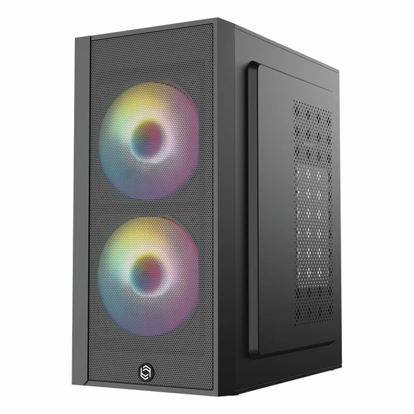 Frisby FC-8970G 300W USB 3.2 LED mATX Mini Tower Siyah Kasa - Resim 2