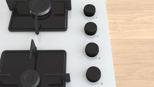 Profilo OE36K2P10D Beyaz Cam Ankastre Ocak - Resim 2