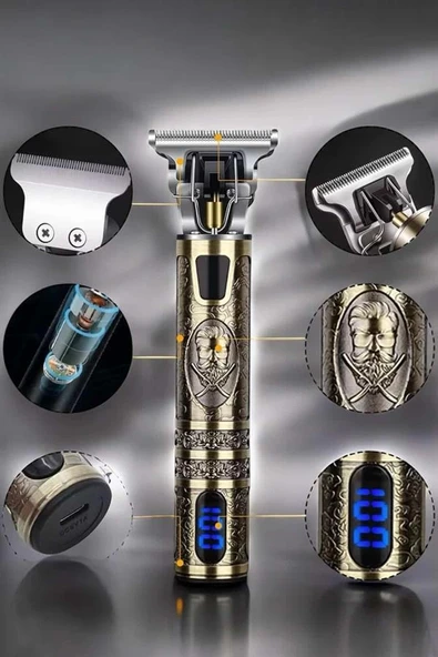 Tıraş Makinesi Çizik Tıraş Paslanmaz Çelik Uzun Ömürlü Şarjlı - Resim 5