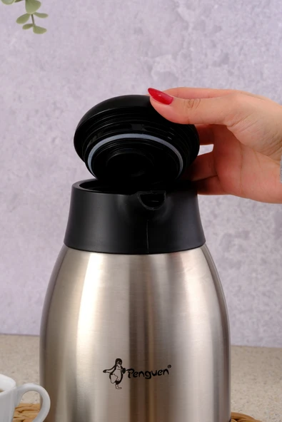 Paslanmaz Çelik Çay Termosu 1.5 Litre | 12-24 Saat Soğuk, 8-12 Saat Sıcak Tutma | Paslanmaz Çelik - Resim 5