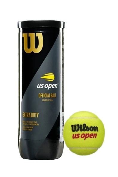 Wilson Sarı 1 Kutu Us Open Tenis Topu 3'lü Vakum Ambalajda - 1
