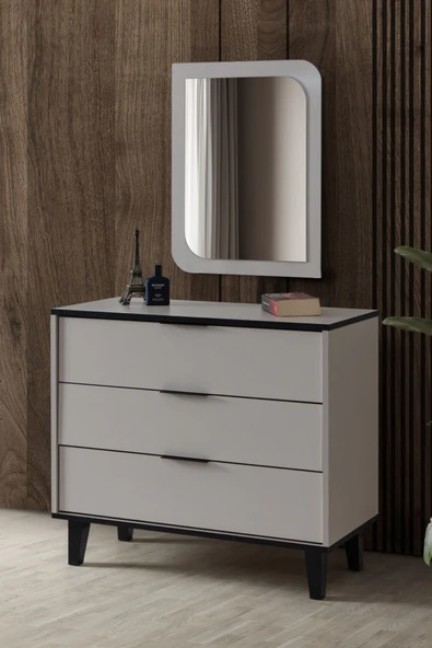 Vegnum Genç Odası Takımı - Vegnum 4 Kapaklı Dolap, Bali Çalışma Masası, Şifonyer, Komodin - Resim 5