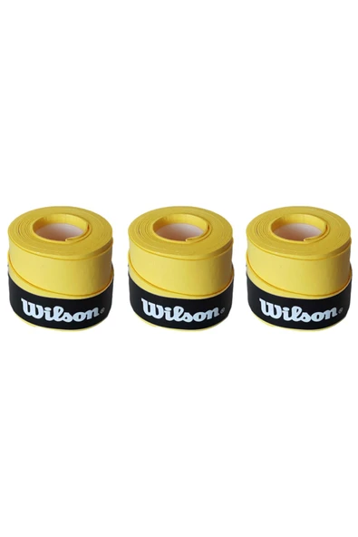 Wilson Comfort Bowl O'grips 3 Adet Grip, Tenis Raketi Gribi Sarı - 1