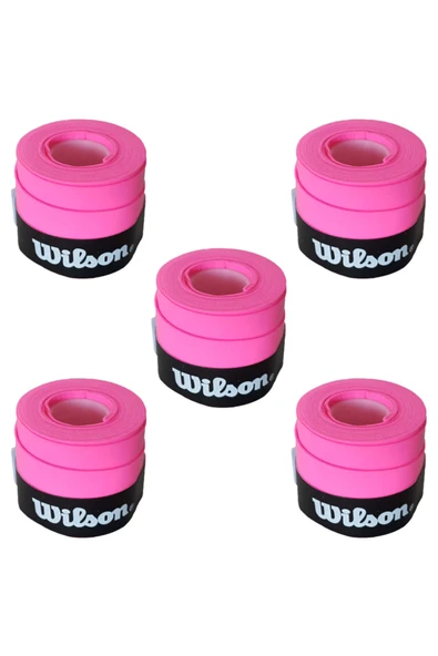 Wilson Comfort Bowl O'grips 5 Adet Grip, Tenis Raketi Gribi Pembe - 1