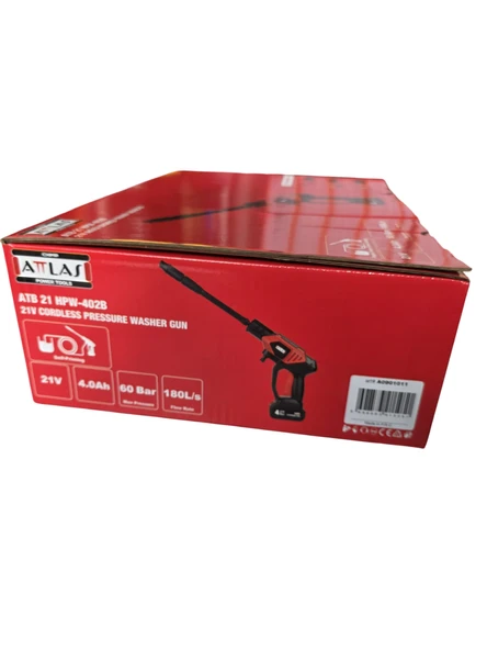 Attlas 21 HPW-402C 21V Akülü Basınçlı Yıkama Tabancası (2 x 4.0AH Akü Dahil)- A0901011 - 4