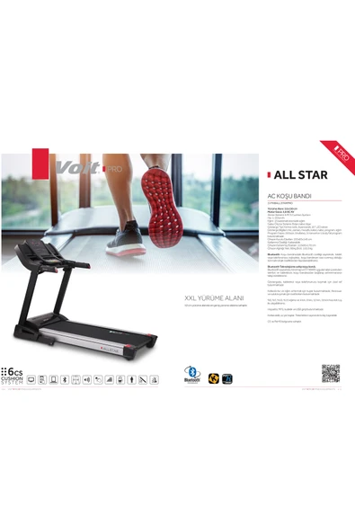 Voit Pro Allstar Koşu Bandı - Bakım Gerektirmeyen Ac Motor - 4