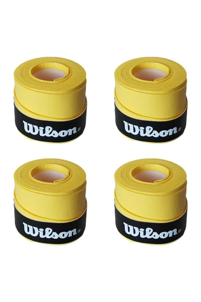 Wilson Comfort Bowl O'grips 4 Adet Grip, Tenis Raketi Gribi Sarı - 1
