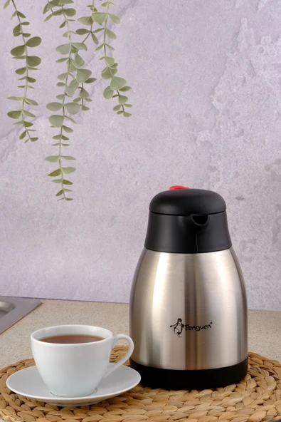 Paslanmaz Çelik Çay Termosu 1.5 Litre | 12-24 Saat Soğuk, 8-12 Saat Sıcak Tutma | Paslanmaz Çelik ürün görseli