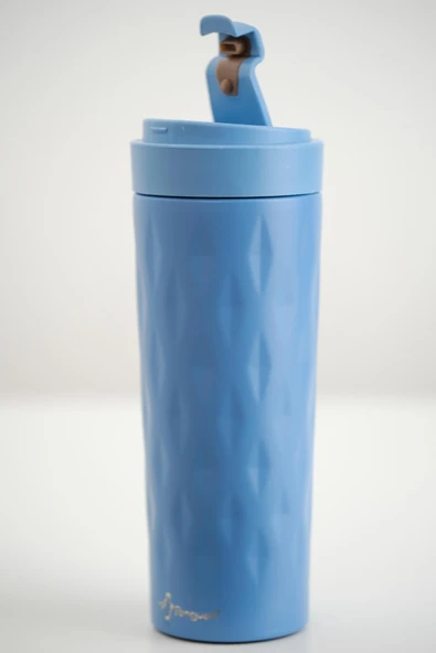 PNG-1167 500ml Flip Kapak Desenli Çelik Mug | 6 Saat Sıcak 12 Saat Soğuk | Sızdırmaz & BPA Free - Resim 3