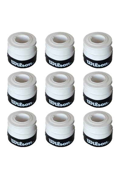 Wilson Comfort Bowl O'grips 9 Adet Grip Tenis Raketi Gribi Beyaz - 1